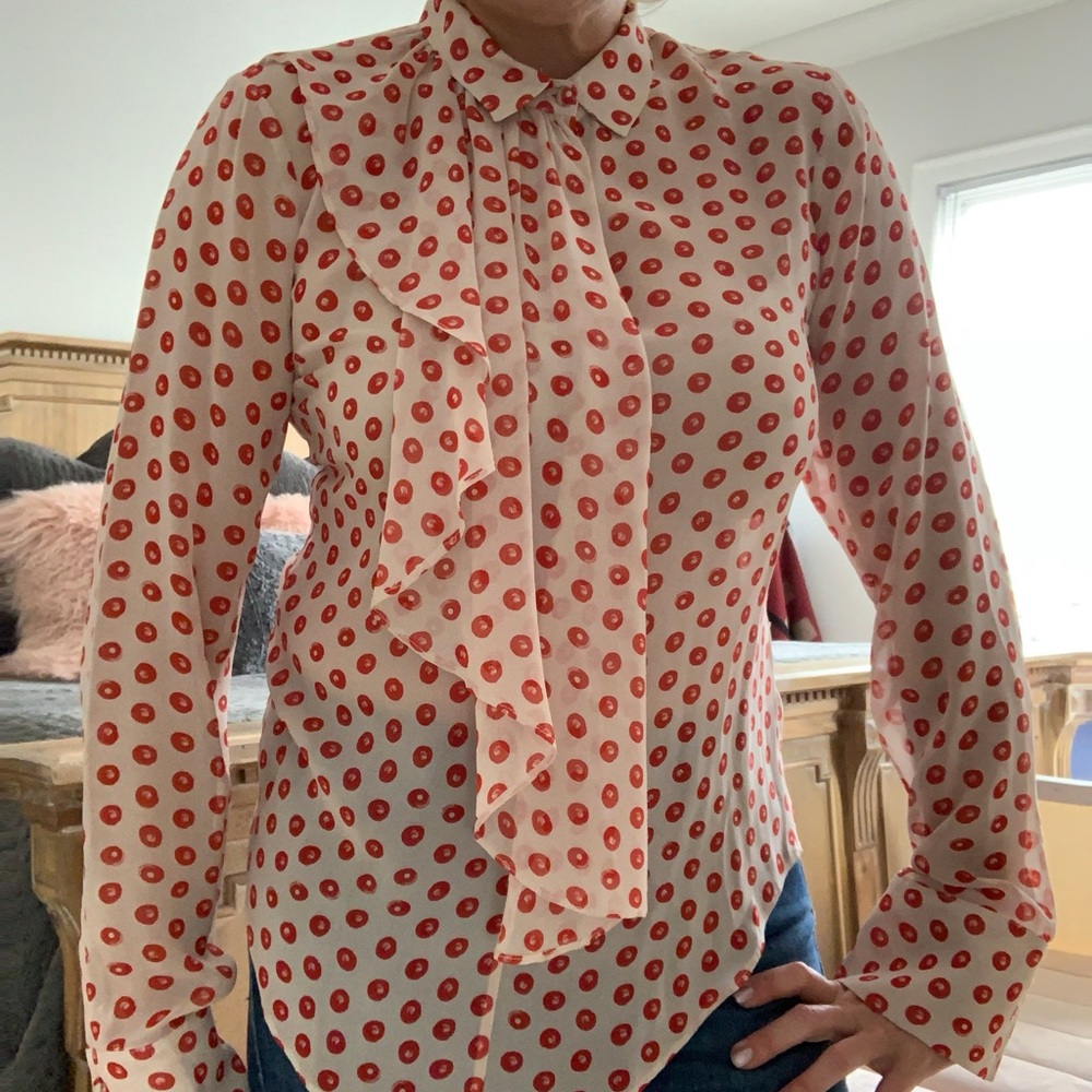 The Addison Story long sleeve silk blouse